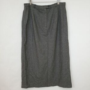 Vintage Sag Harbor Skirt Womens 14 Woolmark Lined Pencil Gray